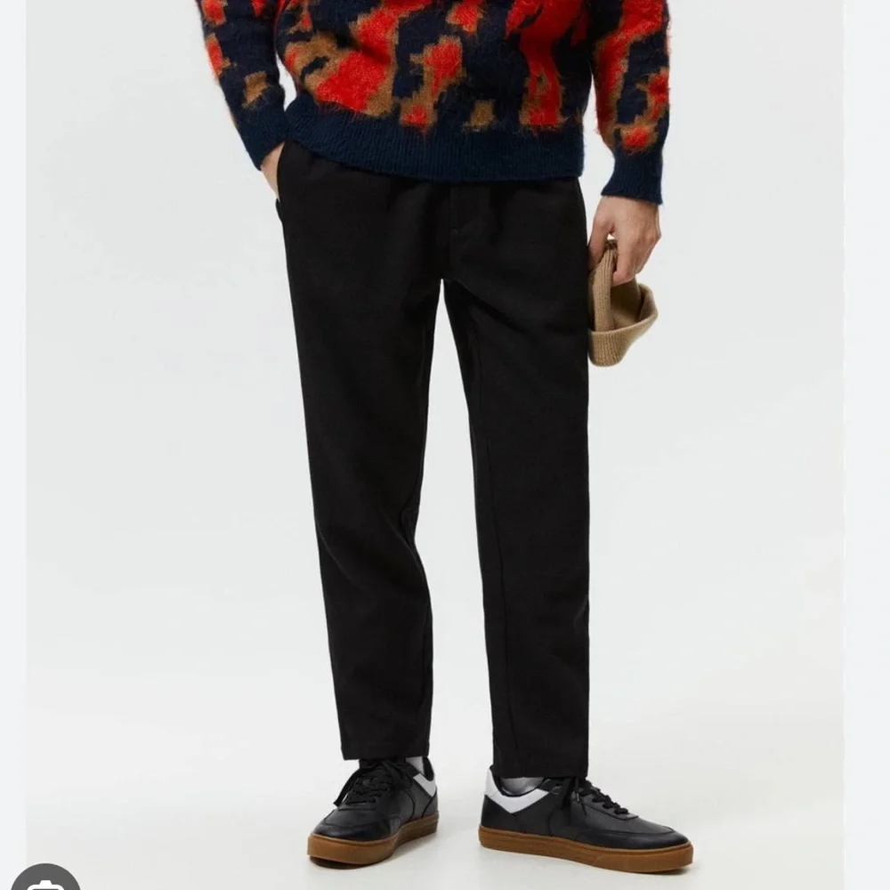 Jogger waist flannel pants - Picture 1 of 3